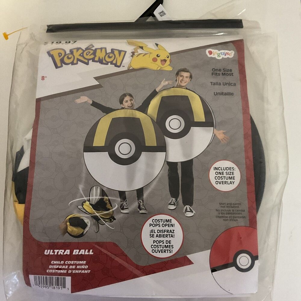 Pokémon Ultra Ball  Child's Costume One Size Fits Most New